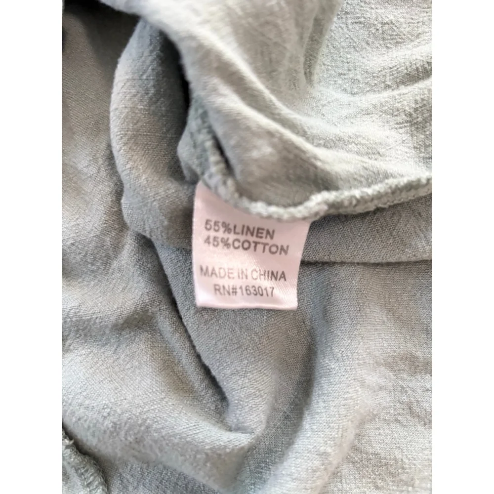 Women's Princess Polly Sage Green Mini Dress US 0 Backless Linen Blend - Picture 4 of 11